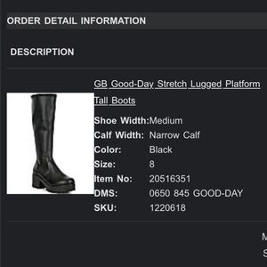 Gianni Bini Black Stretch Lugged Platform Boots